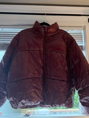 Puffer Jacket in Deep Burgundy